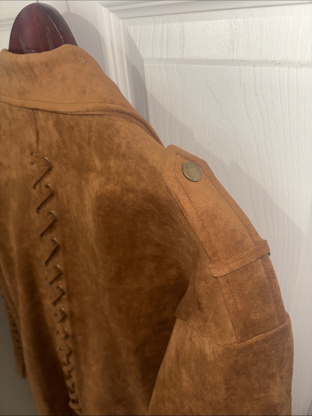 NWT 12th Tribe Camden Cognac Vegan Suede Jacket - Picture 11 of 12